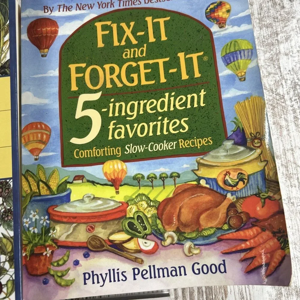 Lot Of 3 Cookbooks-Family Health Cookbook, Fix‎ It And Forget It, Dude Food